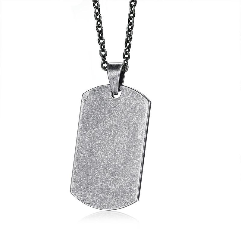Engraved Standard Military Dog Tag Blanks Stamping Dogtag Pendant Stainless Steel Men Women Charm Plain Jewelry
