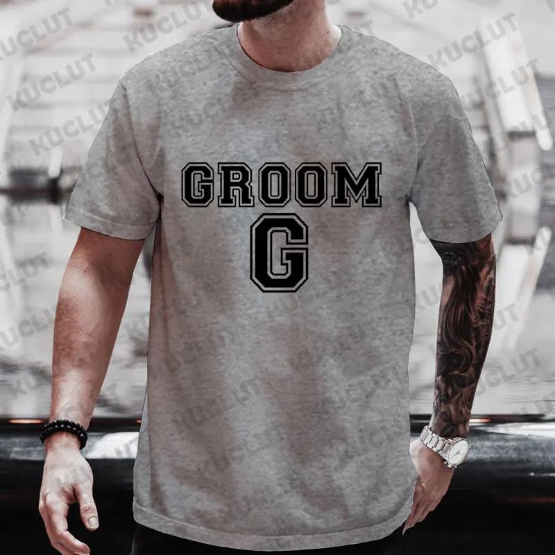 Groom Squad Best Man T Shirt Team EVG Future Groom Tshirt Friends Single Farewell Fashion Graphic Tops Bachelor Stag Party Tees