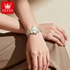 Womens Watches Elegant Fashion Pink/Purple Quartz Watch for Lady Stainless Steel Strap Waterproof