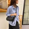 Leather cylinder bag women's new trendy fashion pure cowhide soft leather crossbody shoulder bag first layer cowhide pillow bag