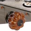 European Ceramic Pumpkin Door Knobs Cabinet Handles Single Hole Cupboard Drawer Pulls (White)