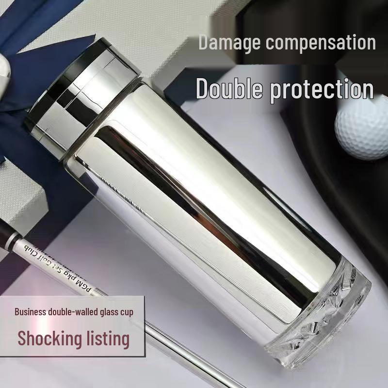 Tea Infuser Double-Wall Glass Travel Mug