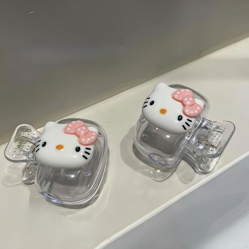 Cute Cartoon HelloKitty Toothbrush Holder Cute Home Essential Box Protecting and Beautifying Your Toothbrush for Travel Using