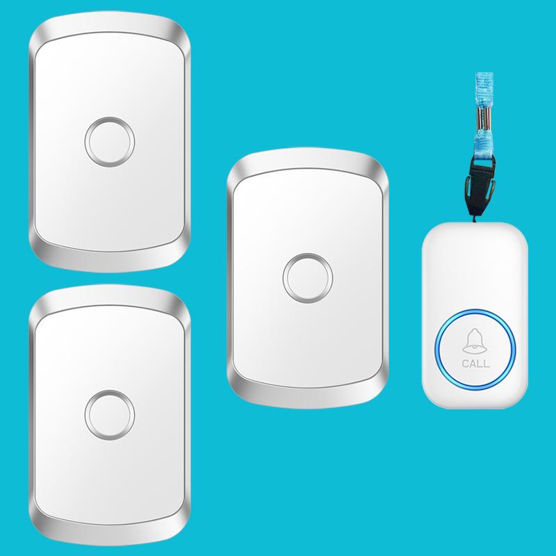Elderly Care Waterproof Wireless Pager & Remote Doorbell Kit