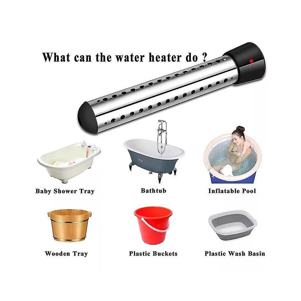 Electric Immersion Water Heater Boiler 3000w Stainless-steel Portable Smart Timing Fast Electric Water Heater for Pool Liquids Eu Plug