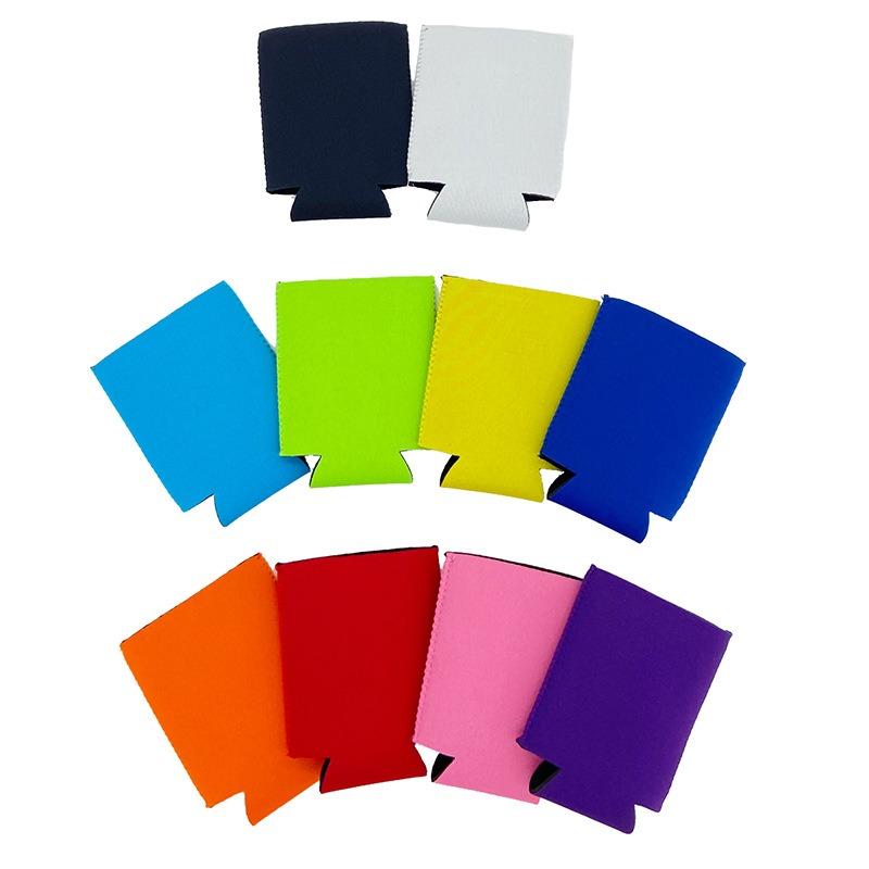 10pcs Beer Sleeves Camping Can Cup Soda Cover Neoprene Drink Cooler Portable Bottle Outdoor Sleeve for Party Wedding Birthday