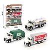 Conjunto de 3 Veículos de Engenharia de Metal com Puxar para Trás Escavadora Simulada Caminhão Trailer Carros de Brinquedo para Meninos Presente B246