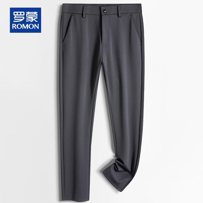 ROMON Men's Straight-Leg Casual Business Pants