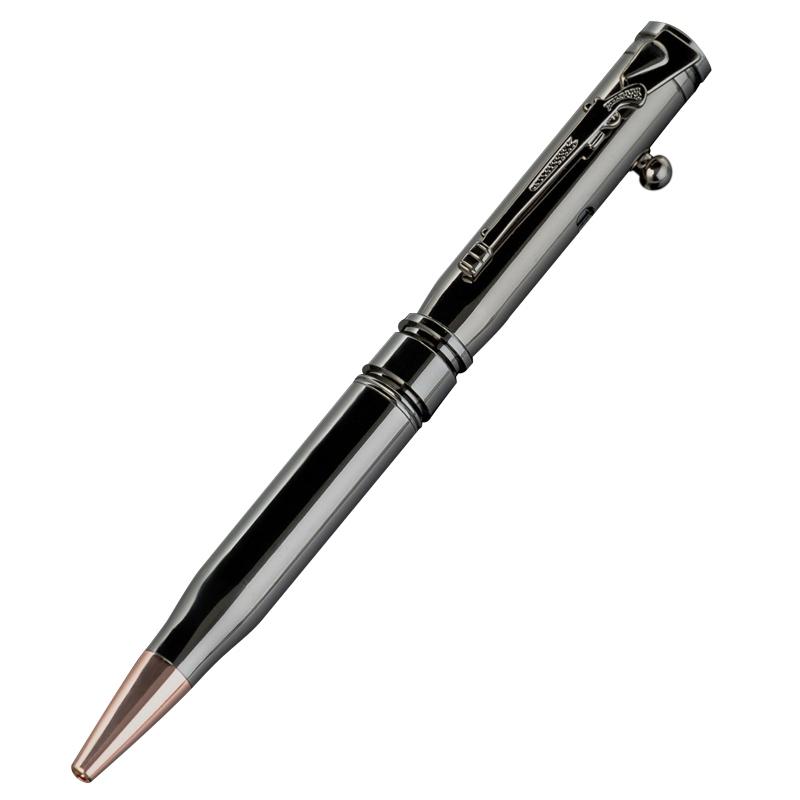 Luxury Bolt Action Ballpoint Pen Black Ink Metal for Edc Writing Journaling Notetaking Student Stationery Party Present