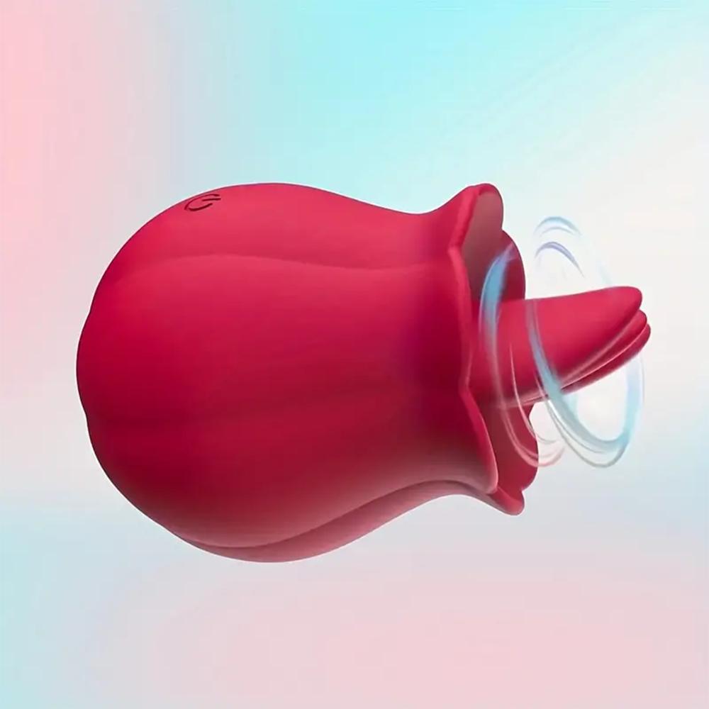 Rose-Tongue Licking Vibrator For Women Dildo G Spot Vibrators Clitoral Nipple Licker Stimulation Adult Anal Sex Toy For Couples