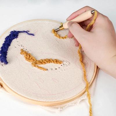 Embroidery Punch Needle Set Adjustable Punch Needle Cross Stitch Embroidery Pens for Stitching DIY Craft Sewing Poke Needle Tool