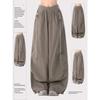 Women's Oversized Wide-Leg Pants with Drawstring Detail Elastic Cuffs