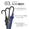 Ogawa (Ogawa) BHPC (Beverly Hills Polo Club) Long Umbrella, Gray, Solid Color, Large Size, One-Touch Jump Closure, Brand Logo, Simple Design, 71159