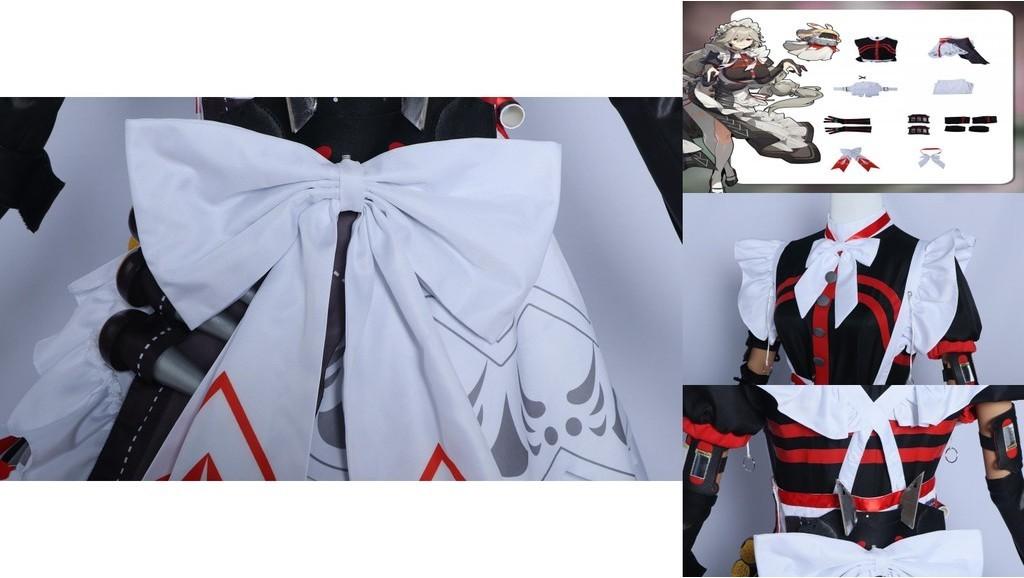 Cosplay Costume Set For Women Cute Style Polyester Fabric Lena Maid Outfit