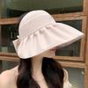 Sunscreen Empty Top Fisherman Hat Children Summer Small Fresh Butterfly Sun Hat Outdoor Versatile Big Eaves Bucket Hat