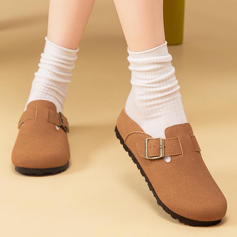 Fashion Smile POP Women Fashion Slippers Outdoor Half Baotou Slippers Women Classic Women's Casual Sandals Indoor PU Flat Slippers Women
