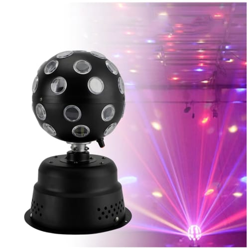 Frezon 30W 9-Color RGB LED Mirror Ball, Standing Disco Light, Party Light, Easy To Use, Voice Activated, Stage Lighting, Holidays, Karaoke, Clubs, Cul