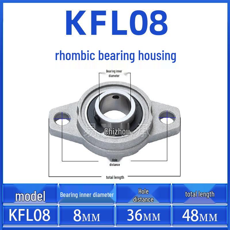 Zinc Alloy Diamond Flange Bearing KFL Series: KFL08, KFL000-KFL006