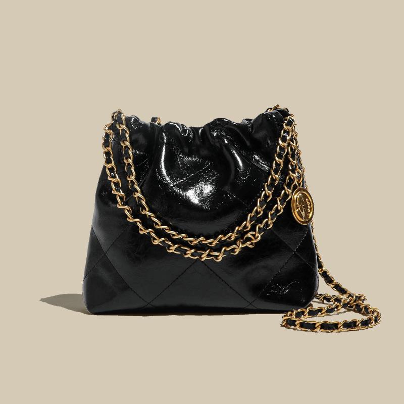 

Летняя сумка-ведро Diamond Bucket Tote 2024 года — универсальная сумка через плечо и через плечо с шикарным дизайном чёрный