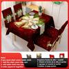 1PC Waterproof Christmas Dining Tablecloth/ Xmas Gifts Dining Chair Cover Christmas Table Decoration Cover Cloth Home Party
