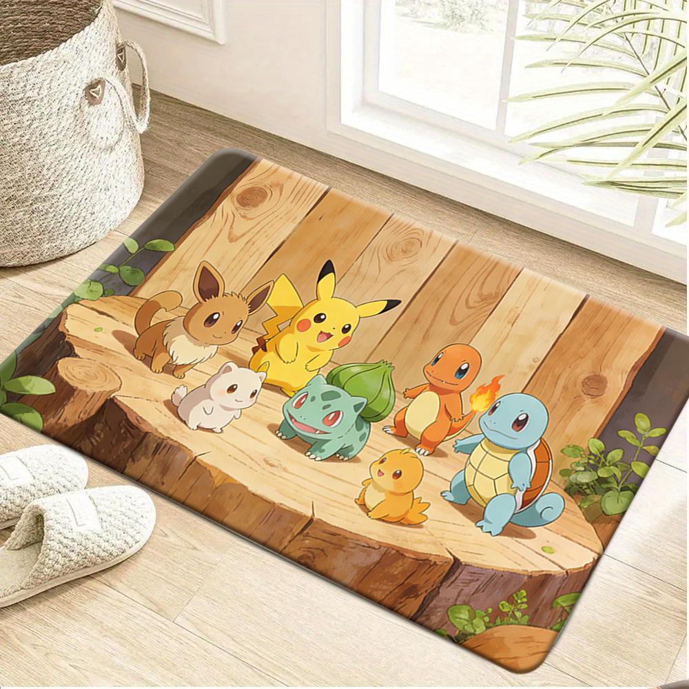 

Anime Pokemon Pikachu Neon Lightning Print Non-slip Doormat, Soft Absorbent Floor Rug for Bathroom Bedroom Entrance, Home Decor 40cm x 60cm