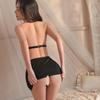 Sexy Underwear Women's Sexy Leaking Breasts Split Ends Ultra-short Hip Skirt Backless Seduction Secretary Uniform Passion Pajama Suit