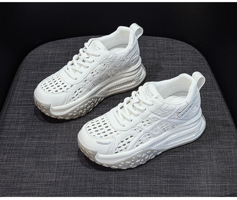 Small breathable sports shoes women's 2025 new platform heightening dad shoes popular casual versatile fashion women's shoes