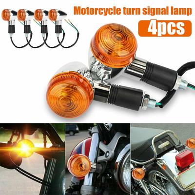 4 Pcs Motorcycle Led Turn Signal Light 12v 10w Sealed Waterproof Shockproof Brake Blinker Lamp