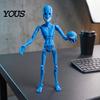 Articulated Horror Toys Figure, 3D Printed Posable Desktop Figurine, Movable Joint Figurines Theme Multi-Jointed Action Figures for Collectors,
