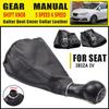Gear Shift Knob For SEAT IBIZA IV Manual 5 Speed 6 Speed Car Stick Gear Knob Shift HandBall With Black Leather Gaiter Boot Cover