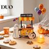Seasonal Party Decor Halloween Ghost Resin Figurine, Spooky Cart Statue for Indoor Home Garden Decor, Table Centerpiece Festive Decoration Durable
