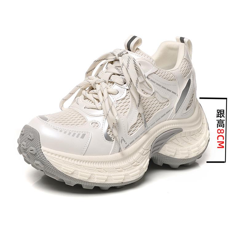 Shoes Women's Spring and Autumn Purple Platform Shoes Breathable Versatile Lightweight Muffin Bottom Sports Casual Women's Shoes