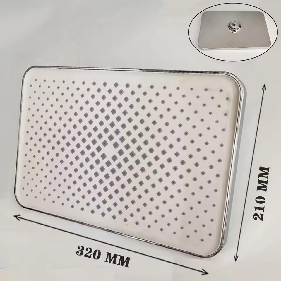 12 Inches Big Panel Large Flow Ceiling Mounted Supercharge Shower Head Set 3 Modes High Pressure Abs Rainfall Bathroom Shower
