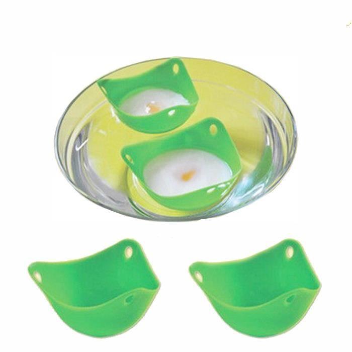 Set of 4 Egg Poachers Eggs Poached Egg In Silicone Cooking Utensil Kitchen