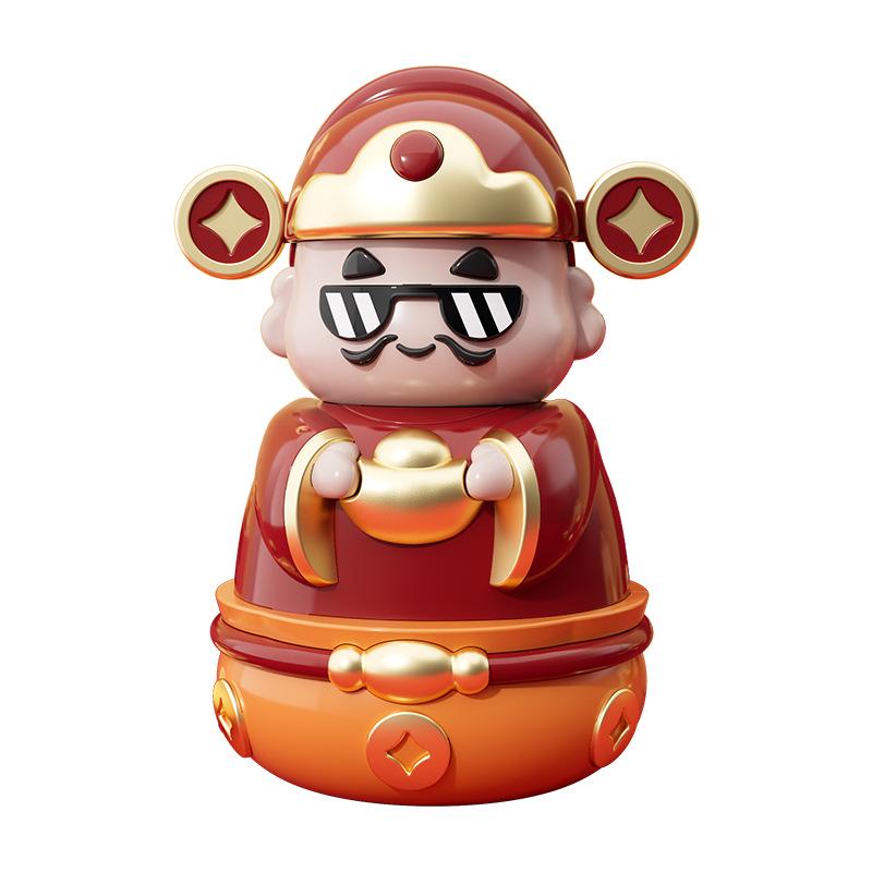 New Year God of Wealth Piggy Bank for Kids - Deposit & Withdrawal Toy