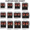 2Pcs Perforated Blackout Curtain Light Block Privacy Drape Living Bedroom Halloween Crow Skull Red Background Horror Window D