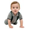 Pretty Green Baby Striped Short-Sleeved Romper