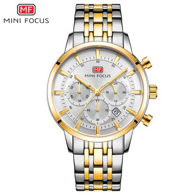 Business Men's Watch Fashionable Large Dial Luminous Quartz Watch Waterproof Steel Strap Men's Watch