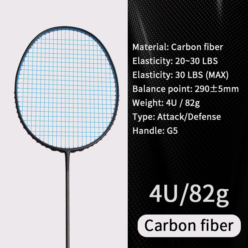 

21-30 LBS badminton racket carbon fiber man woman adult high elasticity durable major Attack racket defense Competition level 22LBS