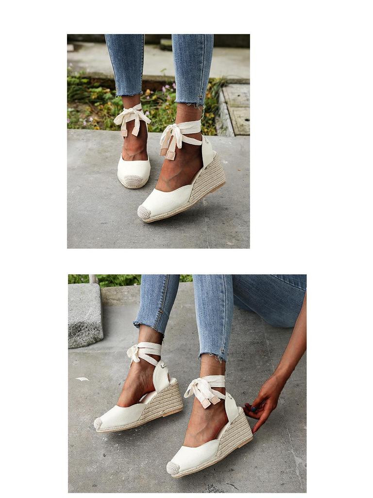 Sommer 2021 Damen Keilsandalen mit geschlossener Spitze