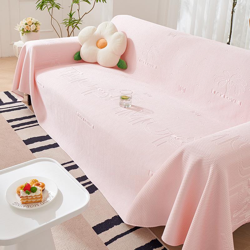 Letní chladivý ručník na pohovku Jednobarevný Jednoduchý potah na pohovku Látkový Univerzální Protiskluzový All-inclusive Umělá kůže