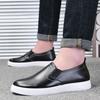 Fashion Round Toe Lightweight Men's Leather Shoes Height Low-Top Size 44 On Sale Adults Retro Legitimate Elegant Pu Male Casual Shoe