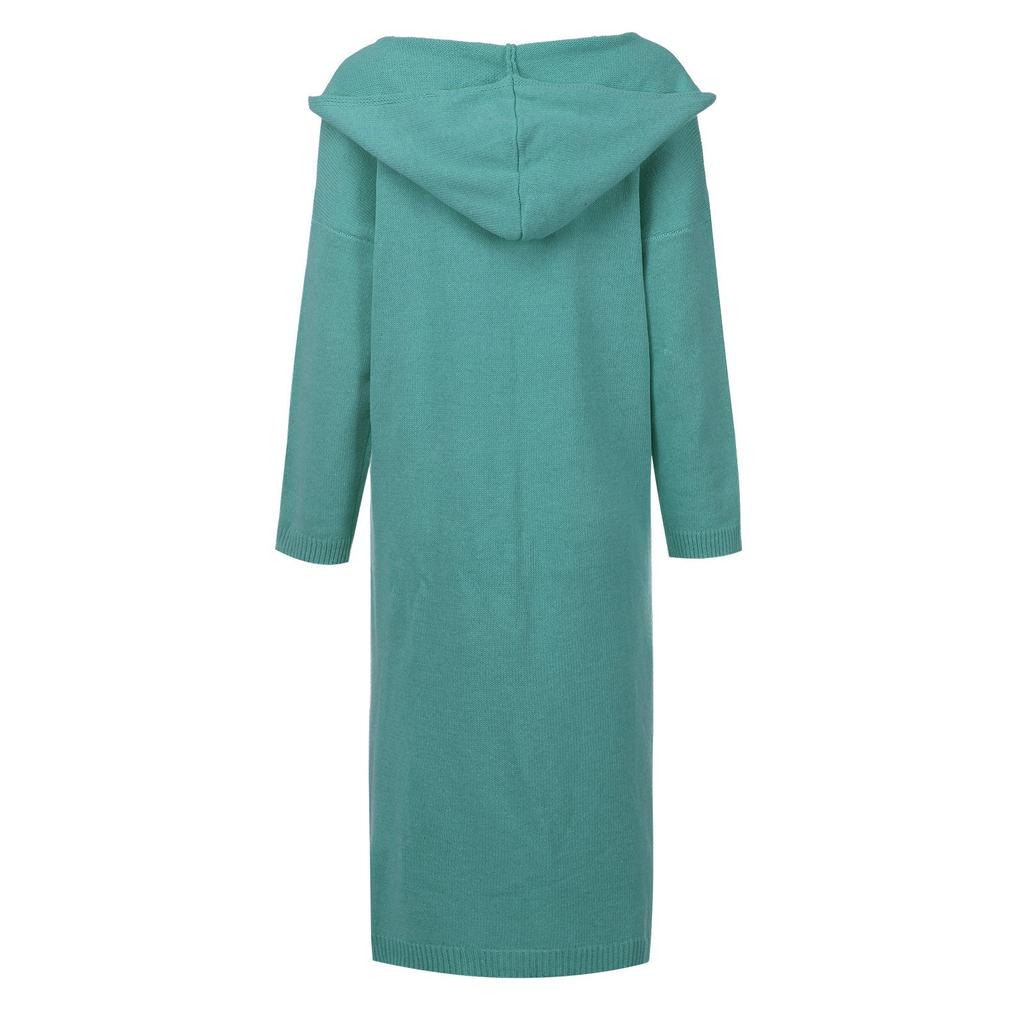 Womens Long Cardigan Sweaters Hooded Knitted Oversized Sweater Coat