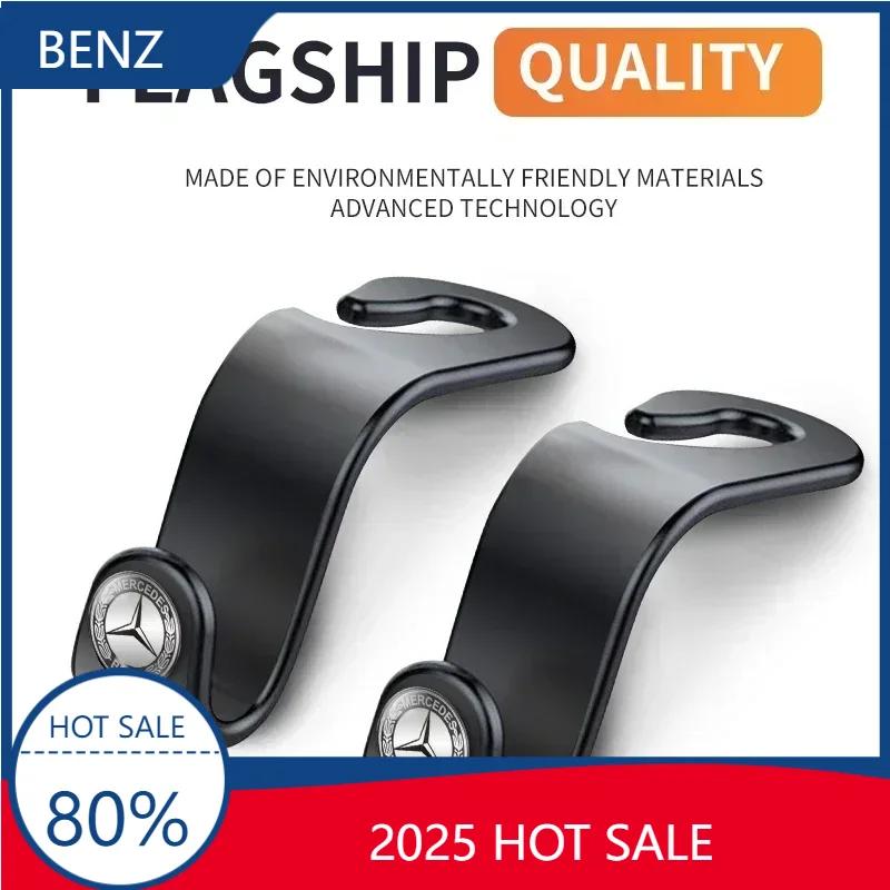 WVWGI1 For Benz GLC GLK 1/2pcs Car Clips Front Seat Headrest Organizer Holder For Mercedes Benz C180 C200 C260 C300 W108 W124 W126 W140