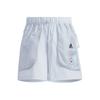 Essentials Gewebte Athletische Shorts mit mittlerer Taille Damen Shorts Blau HA3632