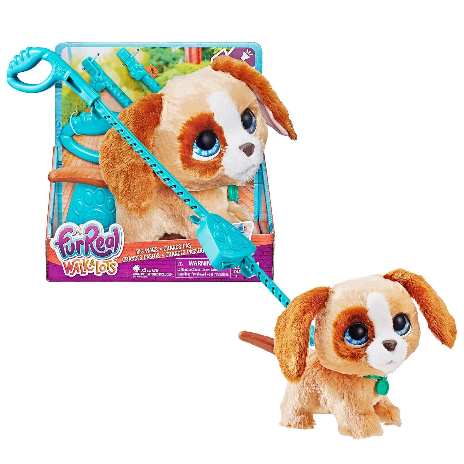 

FurReal Walking Puppy, Electric Plush Toy with Barking and Fun Pet Sounds, Hopping, Ages 4 and Up, Walkalots Pup E4780, Authentic Product