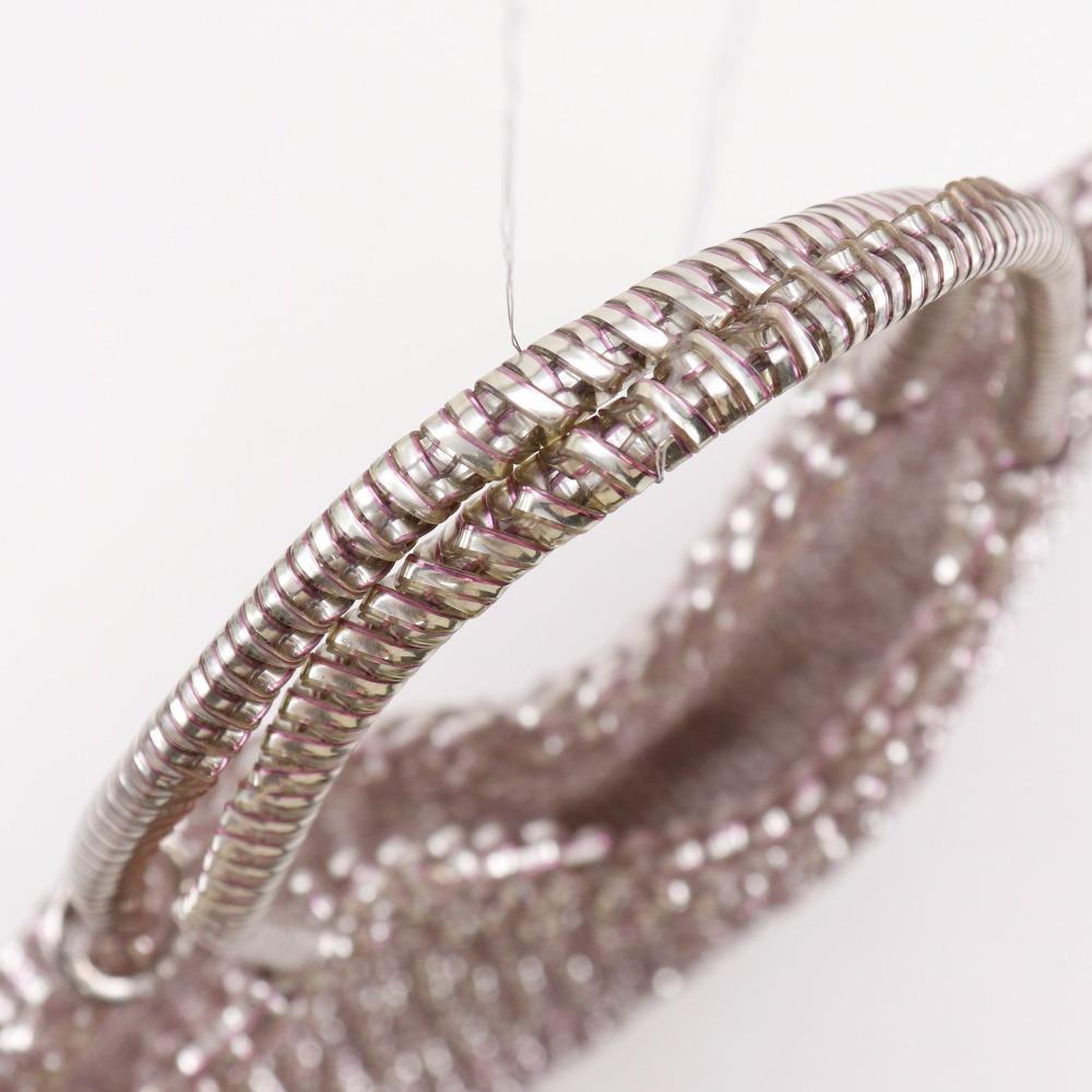 ANTEPRIMA Standard Handbag Square Silver Purple Wire Cord Women Used