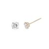 Round Cubic Gold Earrings (Select 1: 2/3/4/5mm)