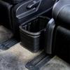 Leather Car Trash Can, Luxury Car Organizer, Leakproof Garbage Can for Car and Trucks Black