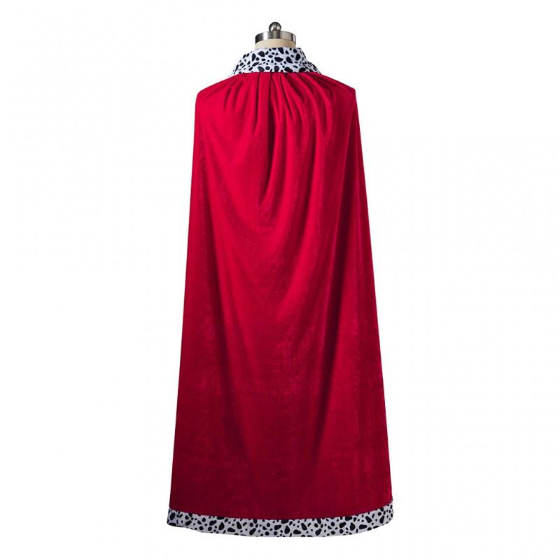 King Costume Cloak Halloween Prince Cosplay Cape Role Play Party